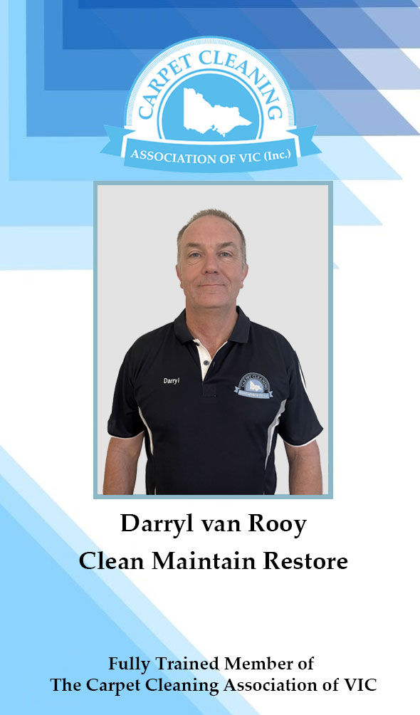 Darryl van Rooy, Clean Maintain Restore | Carpet Cleaning Association of Victoria Member